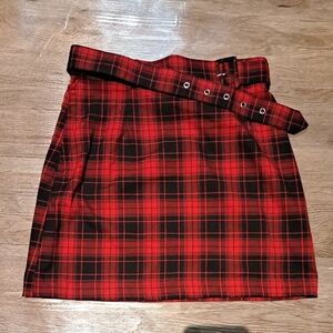 Grunge Plaid Women's Skirt